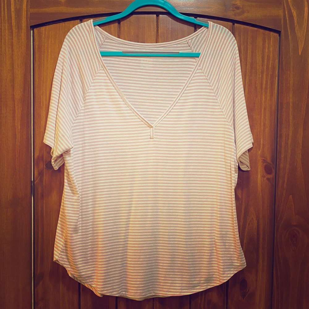 A New Day Striped V Neck